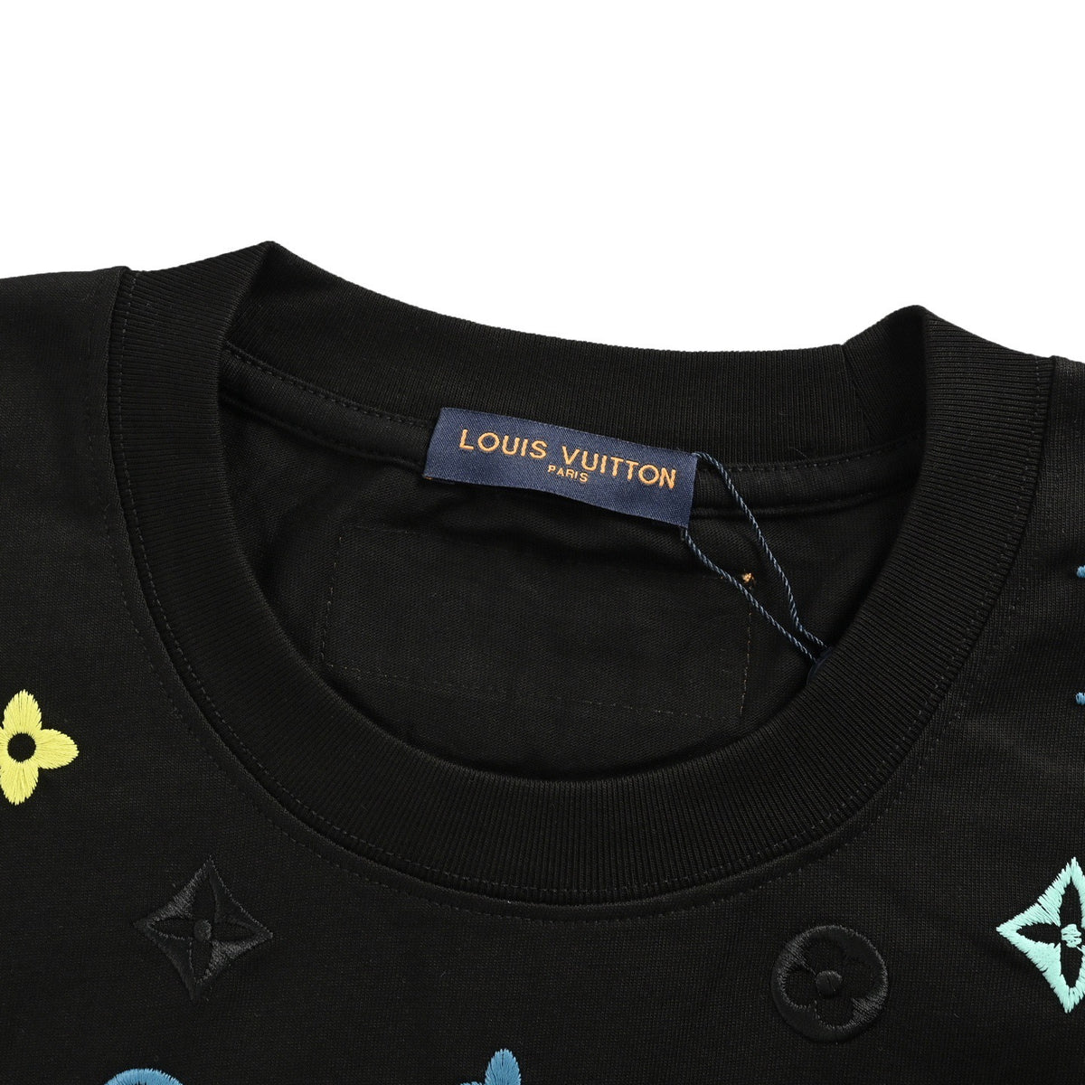 Louis Vuitton 25Fw colorful presbyopic logo embroidered long-sleeved T-shirt