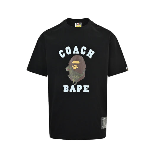BAPE & COACH 26ss joint model dinosaur ape head print short sleeves