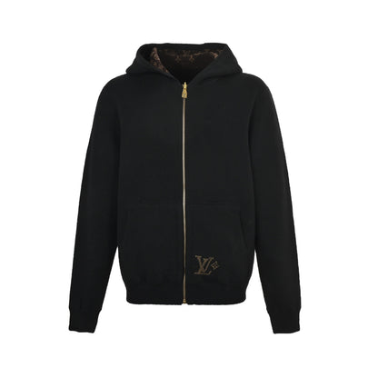 Louis Vuitton 25Fw double-sided presbyopic hooded knitted jacket