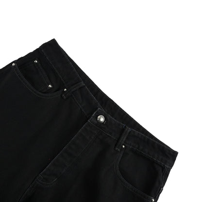 Louis Vuitton burnt flower washed ripped jeans