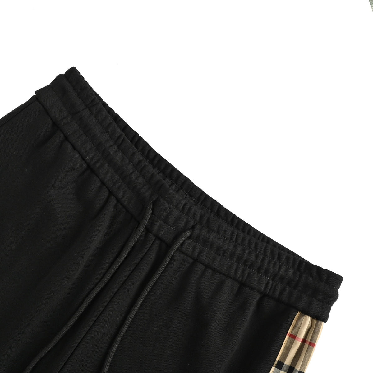 Burberry side taped logo letter plaid trousers