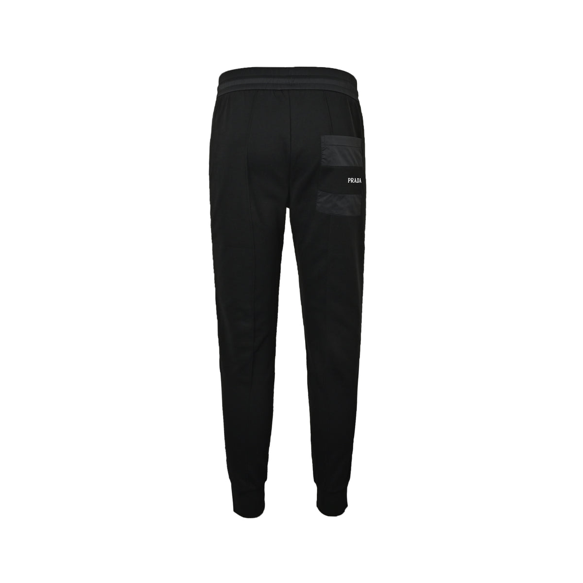 Prada 25ss back pocket letter stitching side stitching red tape trousers