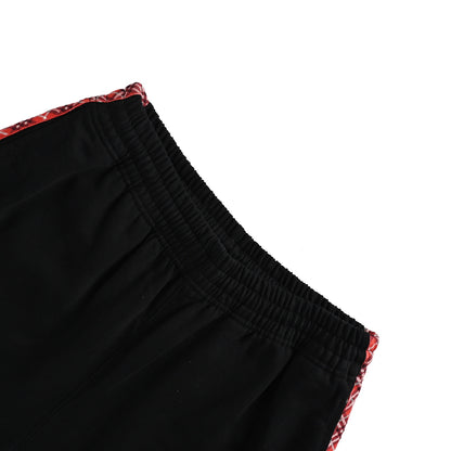 Burberry red plaid web shorts