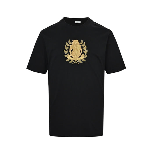 Burberry oak leaf shield logo embroidered short sleeves