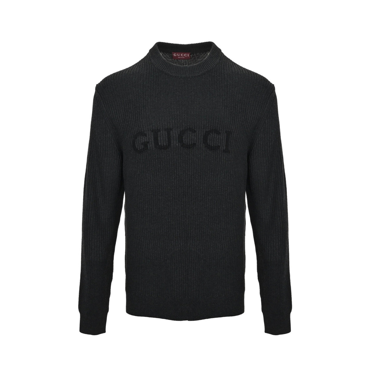 Gucci 25Fw jacquard letter thick knit sweater
