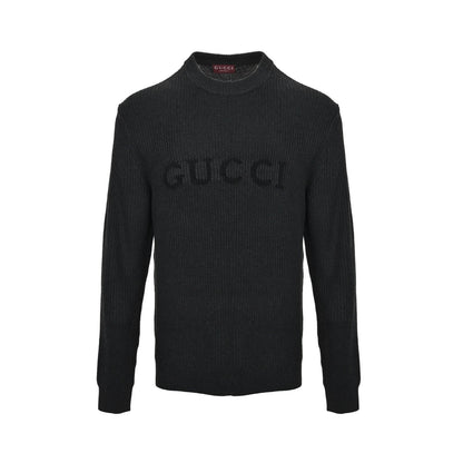 Gucci 25Fw jacquard letter thick knit sweater