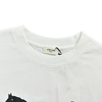 Celine carriage logo printed short sleeves
