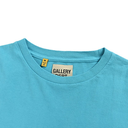 Gallery Dept 25ss Lake Blue Black English Print Short Sleeve