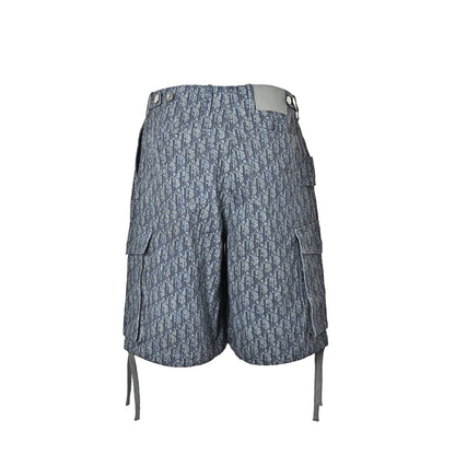 Dior cotton presbyopic twill printed pocket cargo shorts