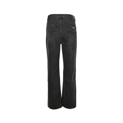 Chrome Hearts/Chrome Heart cross patch embroidered washed jeans