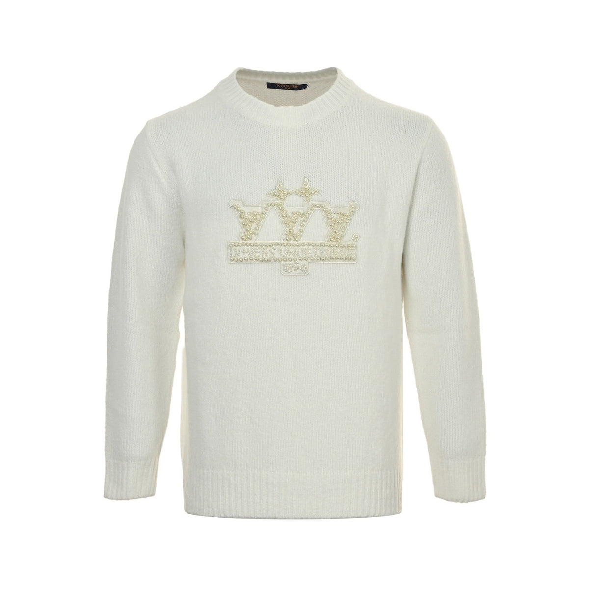 Louis Vuitton 25Fw pearl letter logo crew neck sweater