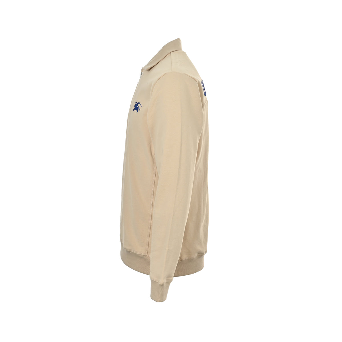 Burberry war horse embroidered half-zip lapel sweatshirt