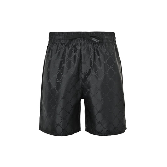 ALO dark jacquard logo beach shorts