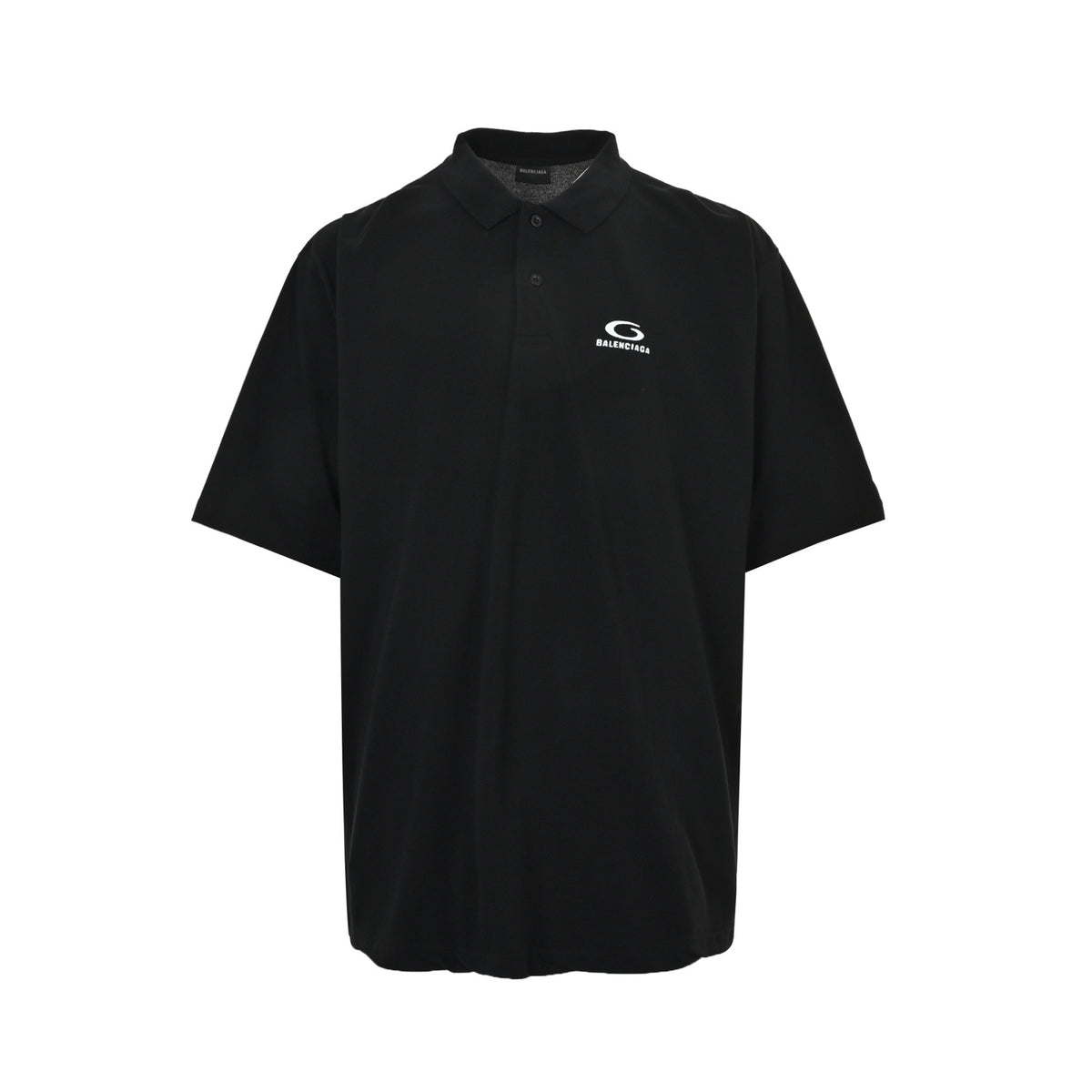 Balenciaga 26ss ring letter embroidered polo short sleeves