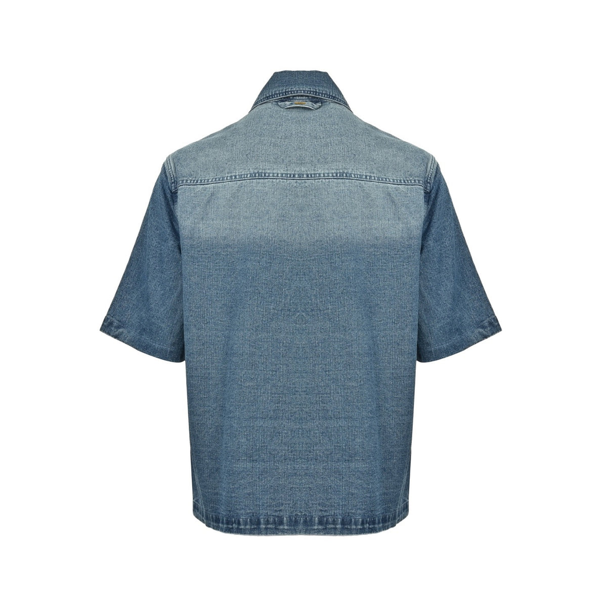 Louis Vuitton presbyopic embossed denim short-sleeved shirt