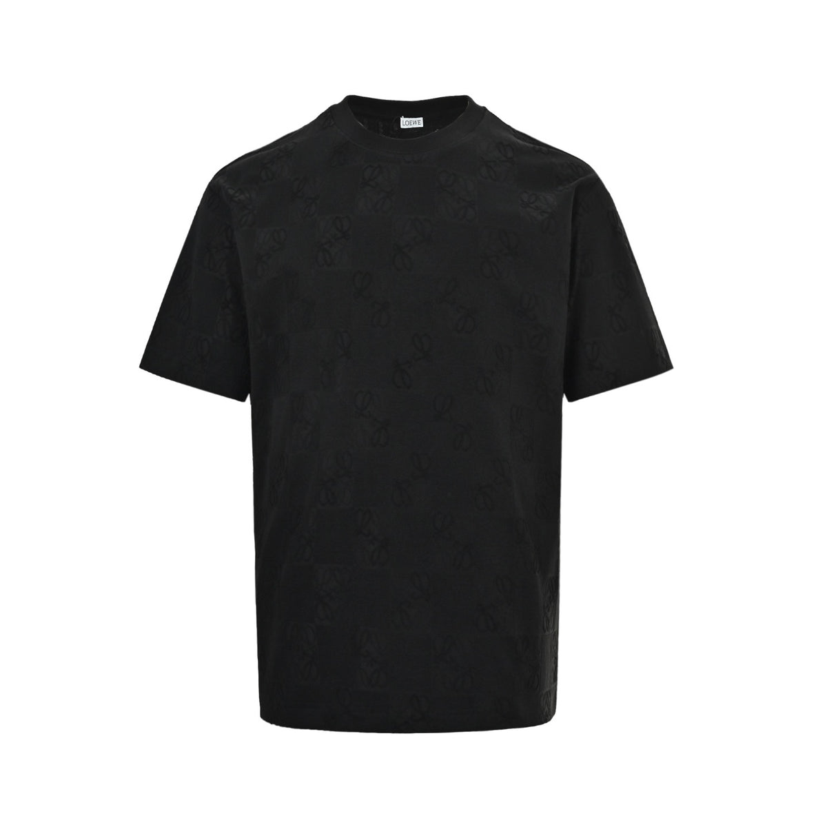 Loewe/Luo Yiwei full printed dark pattern old flower jacquard short sleeves