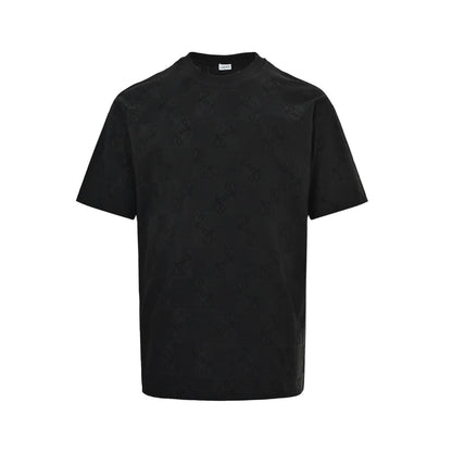 Loewe/Luo Yiwei full printed dark pattern old flower jacquard short sleeves