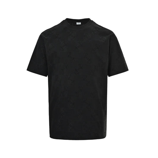 Loewe/Luo Yiwei full printed dark pattern old flower jacquard short sleeves