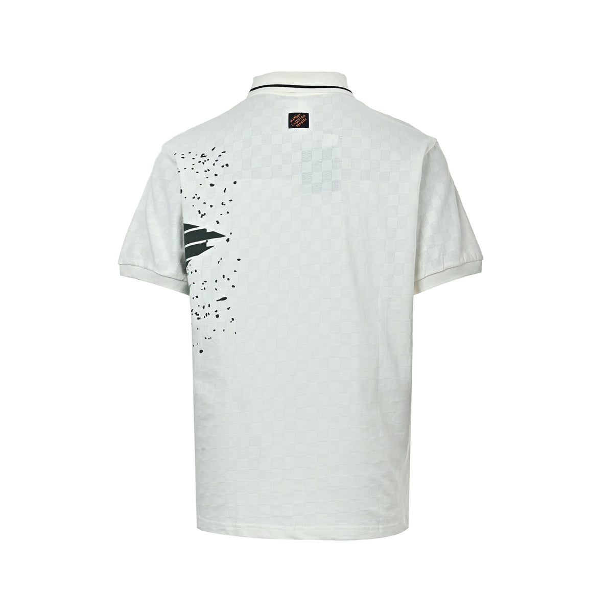 Louis Vuitton dark checkerboard print Polo short sleeves