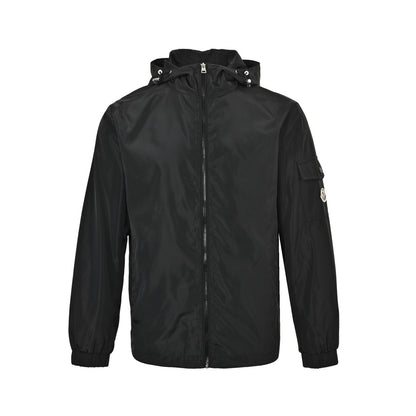 Moncler/Mongolian arm pocket light luxury casual style hooded thin coat