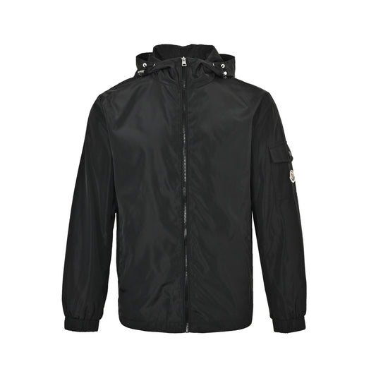 Moncler/Mongolian arm pocket light luxury casual style hooded thin coat