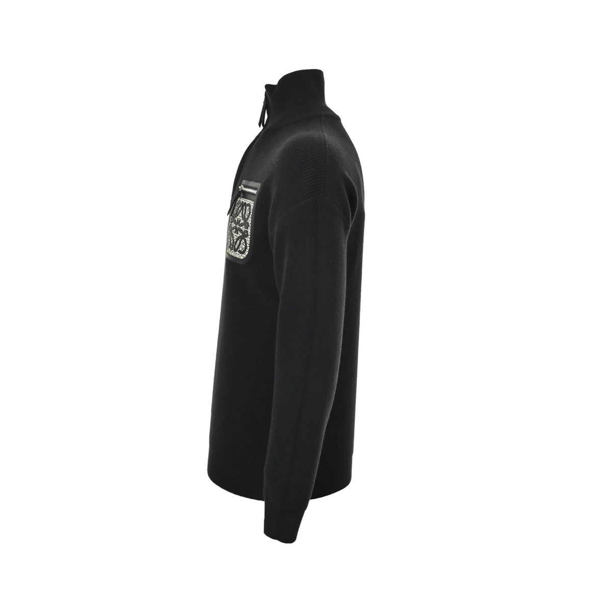 Loewe/Luo Yiwei taped fake pocket half-zip sweater