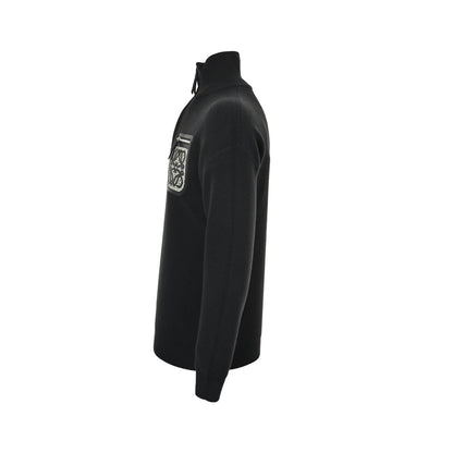 Loewe/Luo Yiwei taped fake pocket half-zip sweater
