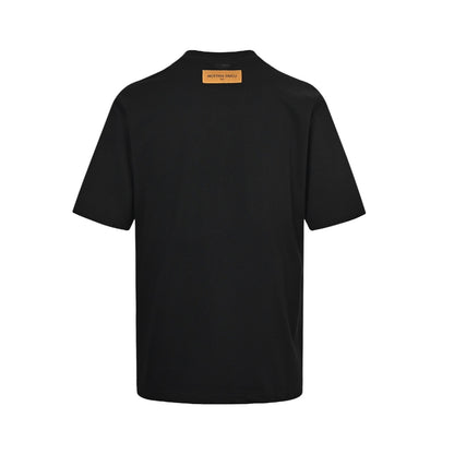 Louis Vuitton 25ss line fake pocket embroidered short sleeves