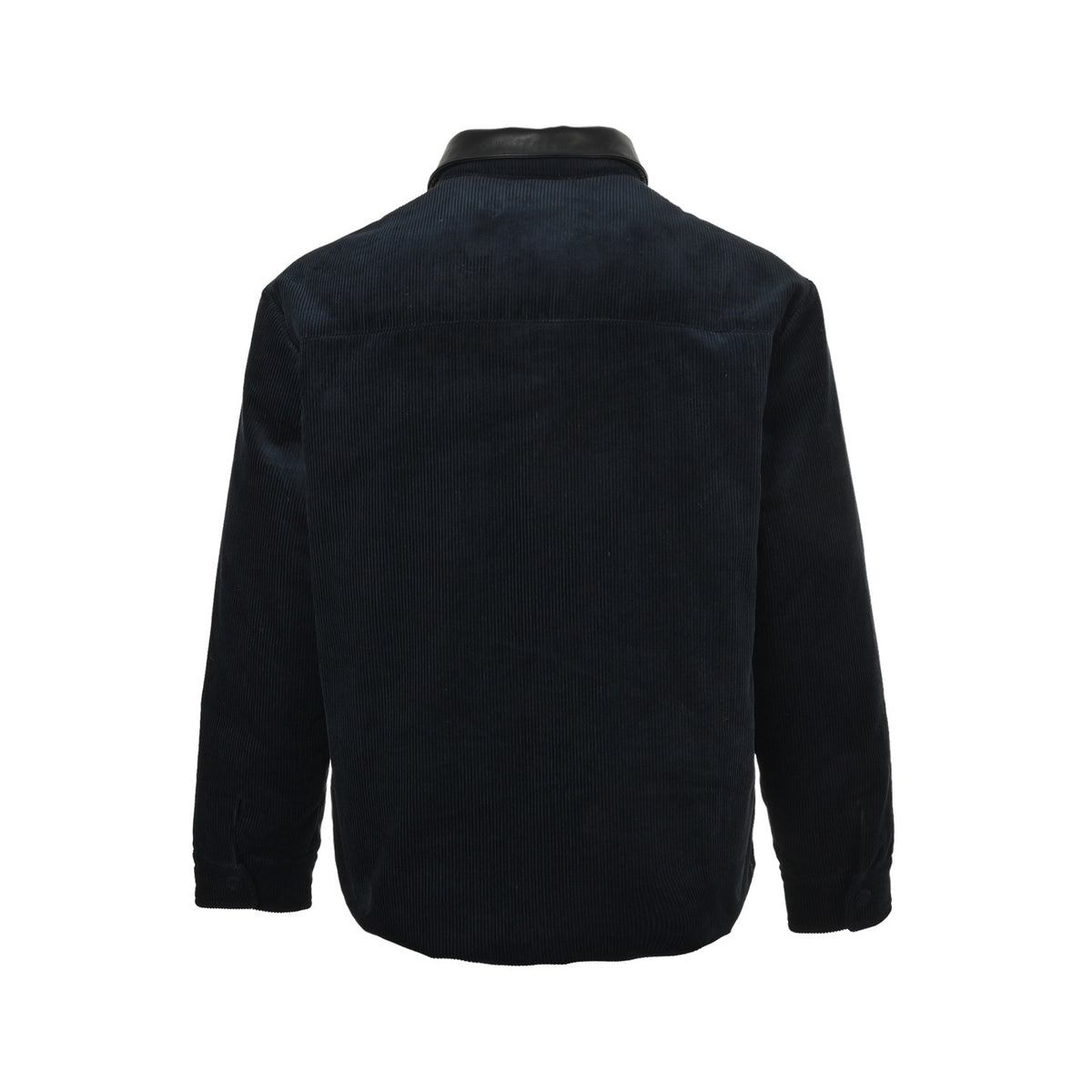 Miu Miu leather collar corduroy down jacket