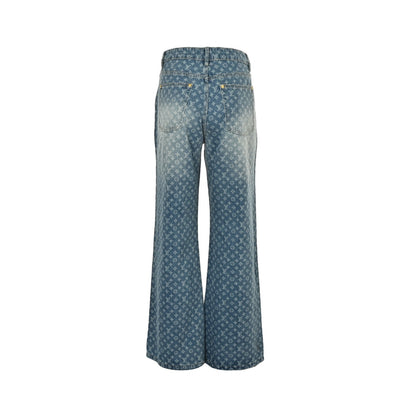 Louis Vuitton 25Fw presbyopia all over printed bootcut jeans