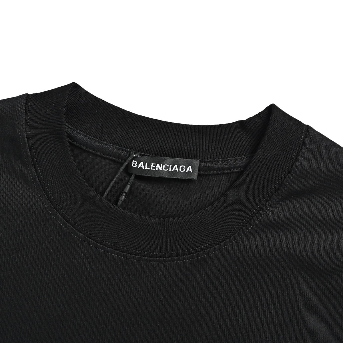 Balenciaga Dissolved Double B on the Back Destroyed Patch Embroidered Round Neck Short Sleeves