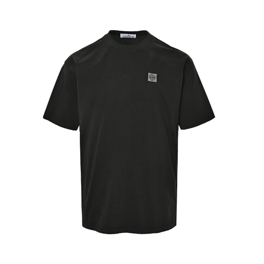Stone Island square embroidered washed short sleeves