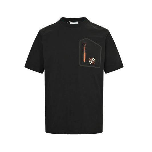 Loewe/Luo Yiwei 25ss Angpa joint pocket print short sleeves