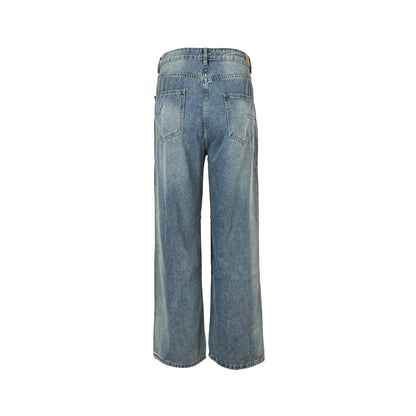 Dior distressed patchwork wide-leg jeans