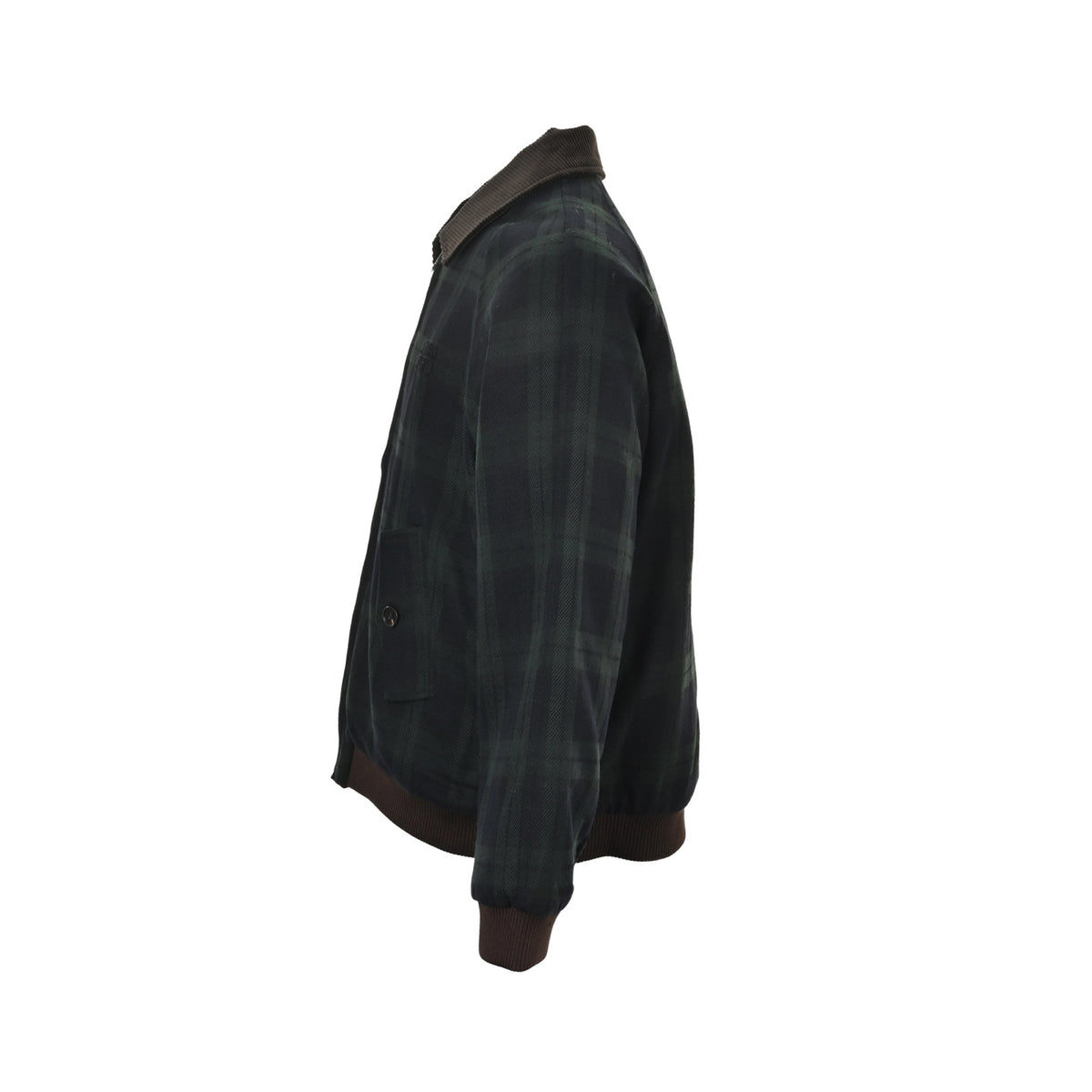 MiuMiu/Miu Miu Green Check Corduroy Collar Twill Jacket