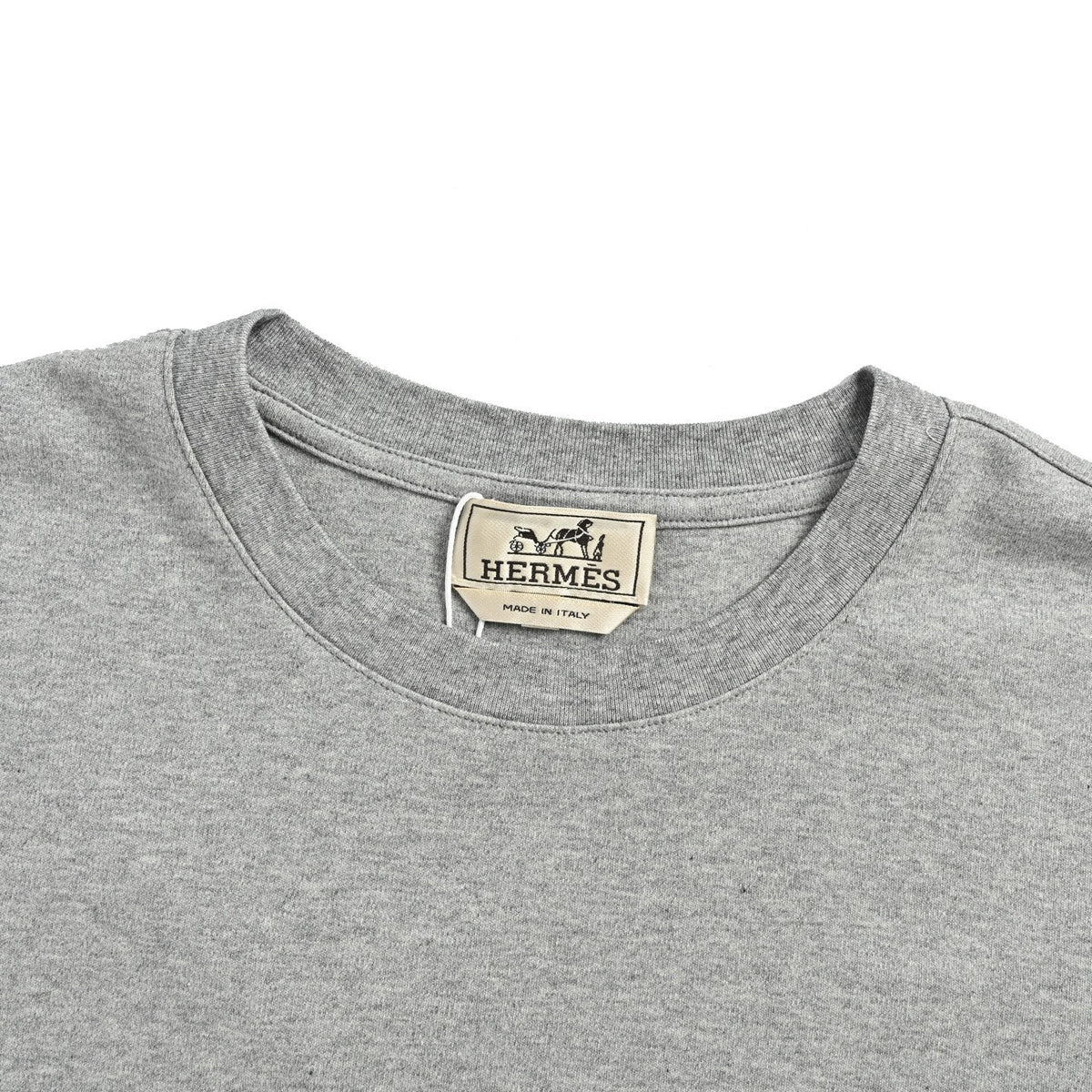 Hermes Paris Hermes leather patch logo embroidered short sleeves