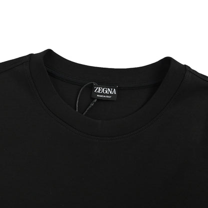 Zegna/Jegna 25Fw simple logo letter embroidered long-sleeved T-shirt