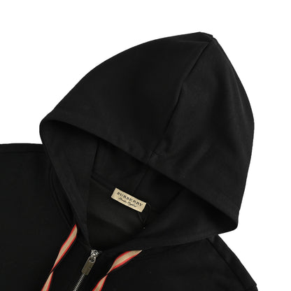 Burberry 25Fw plaid war horse patch zipper hooded jacket