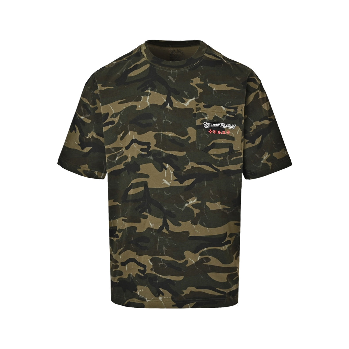 Chrome Hearts Camouflage Flag Print Short Sleeves