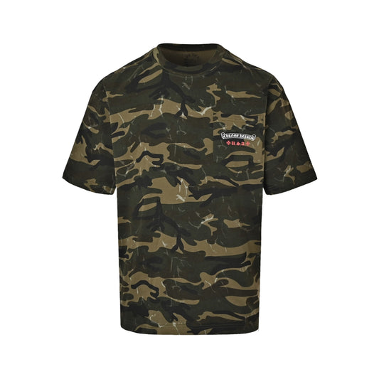 Chrome Hearts Camouflage Flag Print Short Sleeves