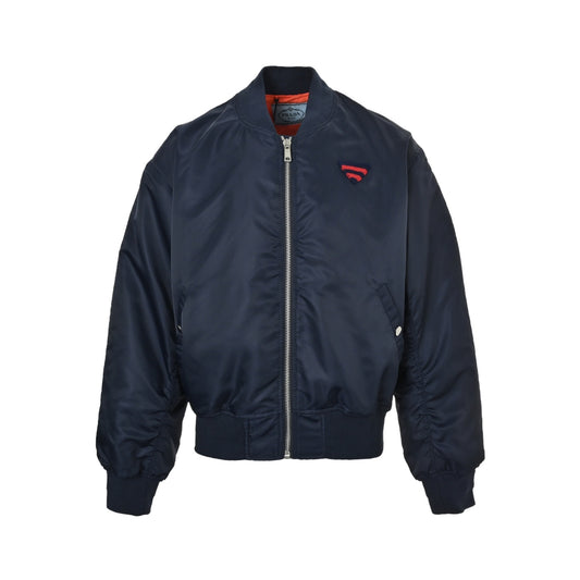 Prada knitted triangle cotton padded jacket