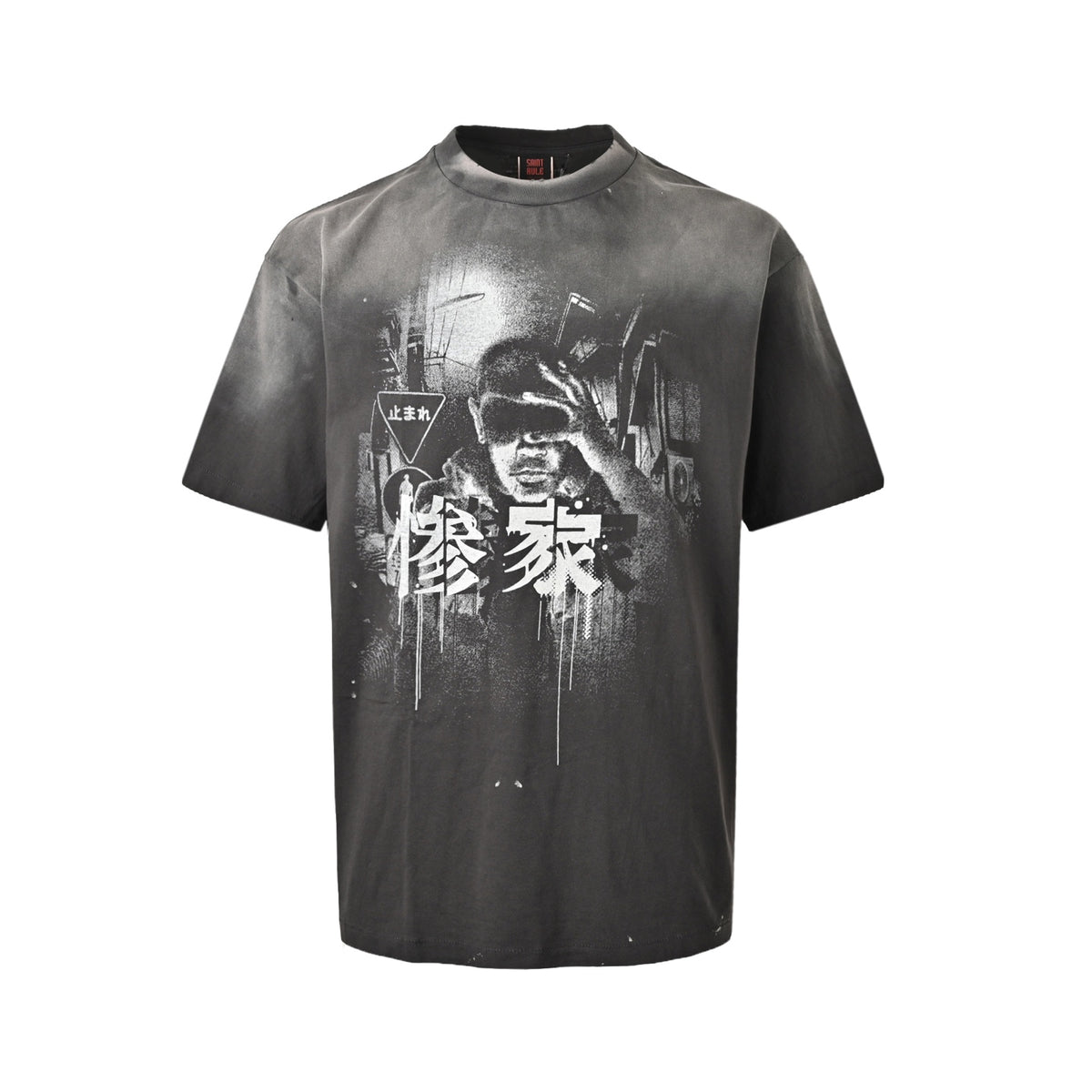 SAINT MICHAEL Animation character printed short sleeves