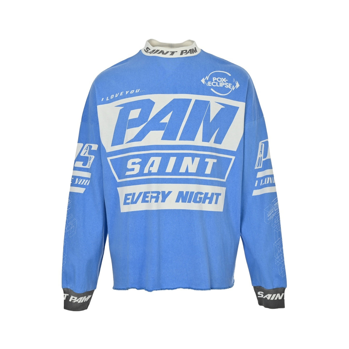 SAINT MICHAEL 25Fw PAM racing print long sleeves