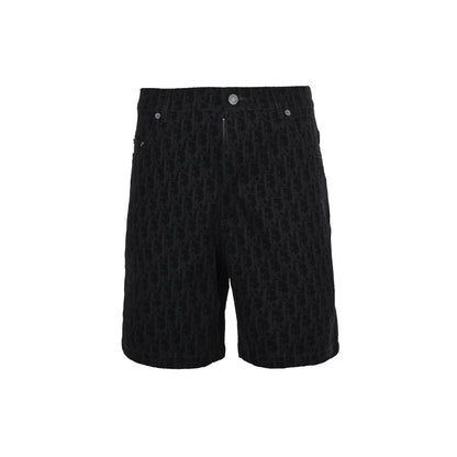 Dior 25ss Year of the Snake limited edition flocked presbyopia embroidered suit denim shorts