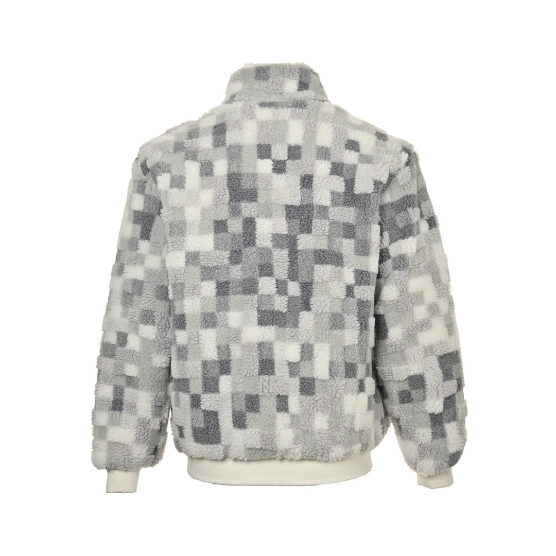 Louis Vuitton 24Fw gum logo mosaic polar fleece jacket
