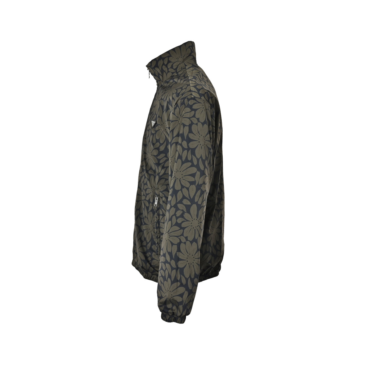 Prada floral digital print reversible stand collar jacket
