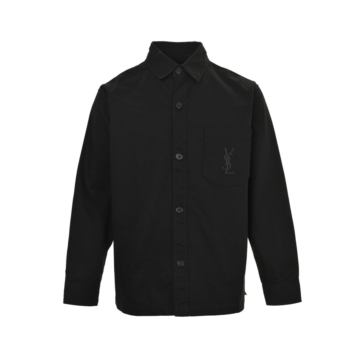 SaintLaurent/Saint Laurent pocket embroidered letter canvas shirt jacket
