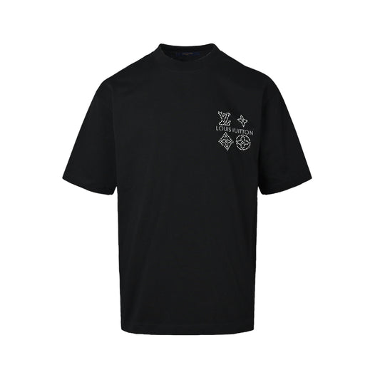 Louis Vuitton 26ss perm beaded four-flower logo short sleeves