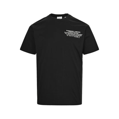 Burberry 22ss laminated letter slogan short sleeves