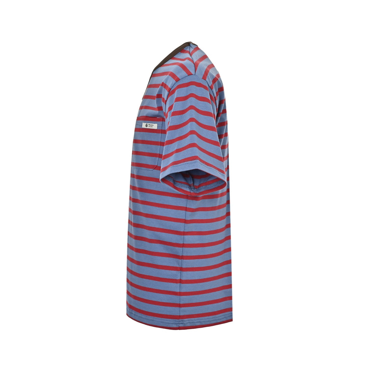 Prada pocket label striped short sleeves